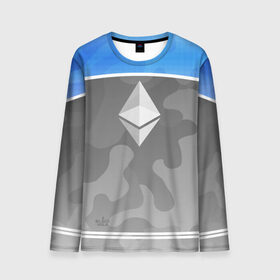 Мужской лонгслив 3D с принтом Black Milk Ethereum - Эфириум в городе Новоалтайск, 100% полиэстер | длинные рукава, круглый вырез горловины, полуприлегающий силуэт | black milk | ethereum | etherium | litecoin | крипта | крипто | криптовалюта | лайткоин | майнер | майнинг | эфир