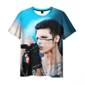 Мужская футболка 3D с принтом Black Veil Brides в городе Новоалтайск, 100% полиэфир | прямой крой, круглый вырез горловины, длина до линии бедер | Тематика изображения на принте: 