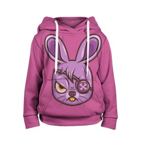 Детская толстовка 3D Зайчик: в городе Новоалтайск, 100% полиэстер | двухслойный капюшон со шнурком для регулировки, мягкие манжеты на рукавах и по низу толстовки, спереди карман-кенгуру с мягким внутренним слоем | заяц | кролик | розовый