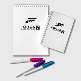 Блокнот с принтом FORZA 7 в городе Новоалтайск, 100% бумага | 48 листов, плотность листов — 60 г/м2, плотность картонной обложки — 250 г/м2. Листы скреплены удобной пружинной спиралью. Цвет линий — светло-серый
 | car | crew | dirt | flatout | grid | need | nfs | race | speed | гонки | машина | скорость