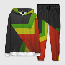 Женский костюм 3D с принтом Black Milk Black Rasta Star в городе Новоалтайск,  |  | 420 | black milk | bob marley | buds | color | jamaica | rasta | rastaman | snoop dogg | star | tricolor | боб марли | бошки | раста | триколор