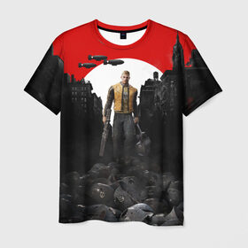 Мужская футболка 3D с принтом Wolfenstein 2: The New Colossu в городе Новоалтайск, 100% полиэфир | прямой крой, круглый вырез горловины, длина до линии бедер | Тематика изображения на принте: wolfenstein | война | вольфенштайн