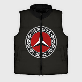 Мужской жилет утепленный 3D с принтом Mercedes Benz в городе Новоалтайск,  |  | car | germany | logo | make | mercedes benz | автомобиль | германия | логотип | марка | мерседес бенц