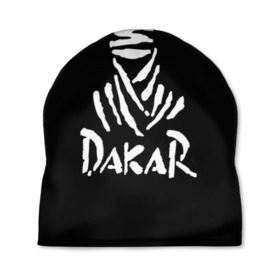 Шапка 3D с принтом Dakar в городе Новоалтайск, 100% полиэстер | универсальный размер, печать по всей поверхности изделия | dakar | desert | logo | race | rally | sign | гонки | дакар | знак | логотип | пустыня | ралли