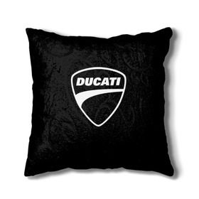 Подушка 3D с принтом Ducati в городе Новоалтайск, наволочка – 100% полиэстер, наполнитель – холлофайбер (легкий наполнитель, не вызывает аллергию). | состоит из подушки и наволочки. Наволочка на молнии, легко снимается для стирки | авто | дукати | марка | машина