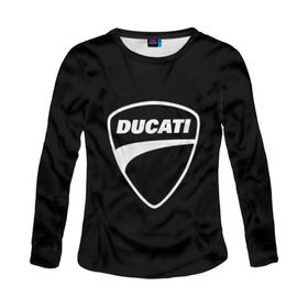 Женский лонгслив 3D с принтом Ducati в городе Новоалтайск, 100% полиэстер | длинные рукава, круглый вырез горловины, полуприлегающий силуэт | авто | дукати | марка | машина