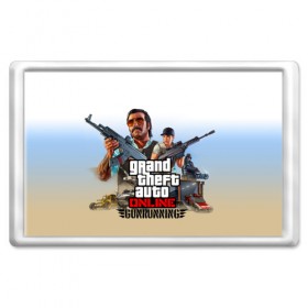 Магнит 45*70 с принтом GTA Online: GUNRUNNING в городе Новоалтайск, Пластик | Размер: 78*52 мм; Размер печати: 70*45 | Тематика изображения на принте: auto | grand | gta | gta5 | rockstar | theft | гта | рокстар