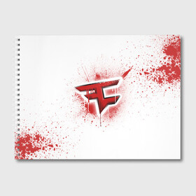 Альбом для рисования с принтом csgo - FaZe clan (White collection) в городе Новоалтайск, 100% бумага
 | матовая бумага, плотность 200 мг. | cs go | faze | white | кс го | фейз