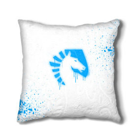Подушка 3D с принтом cs:go - Liquid team (White collection) в городе Новоалтайск, наволочка – 100% полиэстер, наполнитель – холлофайбер (легкий наполнитель, не вызывает аллергию). | состоит из подушки и наволочки. Наволочка на молнии, легко снимается для стирки | Тематика изображения на принте: 0x000000123 | cs go | liquid | white | кс го | ликвид