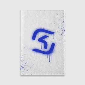 Обложка для паспорта матовая кожа с принтом cs:go - SK Gaming (White collection) в городе Новоалтайск, натуральная матовая кожа | размер 19,3 х 13,7 см; прозрачные пластиковые крепления | 0x000000123 | cs go | sk | white | кс го