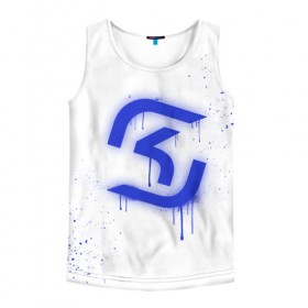 Мужская майка 3D с принтом cs:go - SK Gaming (White collection) в городе Новоалтайск, 100% полиэстер | круглая горловина, приталенный силуэт, длина до линии бедра. Пройма и горловина окантованы тонкой бейкой | 0x000000123 | cs go | sk | white | кс го
