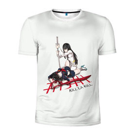 Мужская футболка 3D спортивная с принтом Kill la Kill в городе Новоалтайск, 100% полиэстер с улучшенными характеристиками | приталенный силуэт, круглая горловина, широкие плечи, сужается к линии бедра | kill la kill | ryuko matoi | satsuki kiryuin | рюко матой | сацки кирюин