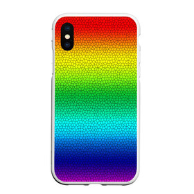 Чехол для iPhone XS Max матовый с принтом Радуга (Витражный Градиент) в городе Новоалтайск, Силикон | Область печати: задняя сторона чехла, без боковых панелей | Тематика изображения на принте: gradient | rainbow | витраж | градиент | радуга