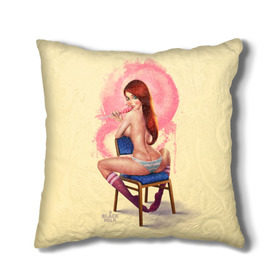 Подушка 3D с принтом Pin Up Pop Art Girl в городе Новоалтайск, наволочка – 100% полиэстер, наполнитель – холлофайбер (легкий наполнитель, не вызывает аллергию). | состоит из подушки и наволочки. Наволочка на молнии, легко снимается для стирки | comics | girl | lollipop | pin up | pop art | арт | девочка | дизайн | конфетка | лолита | милая | мода | пафос | поп арт | сосательная | стиль | чупа чупс
