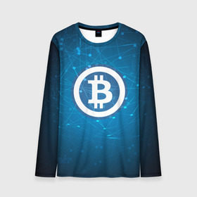 Мужской лонгслив 3D с принтом Bitcoin Blue - Биткоин в городе Новоалтайск, 100% полиэстер | длинные рукава, круглый вырез горловины, полуприлегающий силуэт | bitcoin | ethereum | litecoin | биткоин | интернет | крипта | криптовалюта | лайткоин | майнинг | технологии | эфир