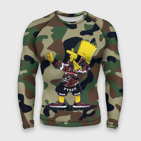 Мужской рашгард 3D с принтом Dab Bart Simpson в городе Новоалтайск,  |  | bart | dab | dabbin | simpsons | барт симпсон | даб | дэб | дэббинг | мультик | мультики | мультфильм | мультфильмы | симпсоны