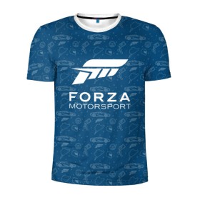 Мужская футболка 3D спортивная с принтом Forza Motorsport в городе Новоалтайск, 100% полиэстер с улучшенными характеристиками | приталенный силуэт, круглая горловина, широкие плечи, сужается к линии бедра | car | crew | dirt | flatout | grid | need | nfs | race | speed | гонки | машина | скорость