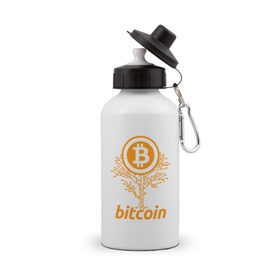 Бутылка спортивная с принтом Bitcoin Tree - Дерево Биткоин в городе Новоалтайск, металл | емкость — 500 мл, в комплекте две пластиковые крышки и карабин для крепления | bitcoin | blockchain | tree | биткоин | блокчейн | валюта | деньги | дерево | крипто | криптовалюта | майнинг | технологии