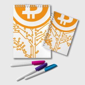 Блокнот с принтом Bitcoin Tree - Дерево Биткоин в городе Новоалтайск, 100% бумага | 48 листов, плотность листов — 60 г/м2, плотность картонной обложки — 250 г/м2. Листы скреплены удобной пружинной спиралью. Цвет линий — светло-серый
 | bitcoin | blockchain | tree | биткоин | блокчейн | валюта | деньги | дерево | крипто | криптовалюта | майнинг | технологии