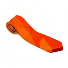 Галстук 3D с принтом Orange geometry в городе Новоалтайск, 100% полиэстер | Длина 148 см; Плотность 150-180 г/м2 | abstraction | абстракция | геометрия | грани | линии | полигоны | сочетания | текстура | треугольники