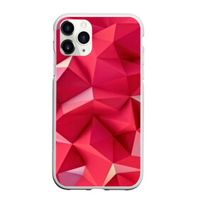 Чехол для iPhone 11 Pro Max матовый с принтом Розовые грани в городе Новоалтайск, Силикон |  | Тематика изображения на принте: abstraction | polygon | абстракция | геометрия | грани | линии | полигоны | розовый | сочетания | текстура | треугольники