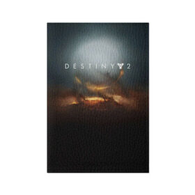 Обложка для паспорта матовая кожа с принтом Destiny 2 в городе Новоалтайск, натуральная матовая кожа | размер 19,3 х 13,7 см; прозрачные пластиковые крепления | destiny | destiny 2 | space | дестени | космос