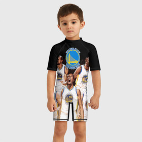 Детский купальный костюм 3D Golden State Warriors 5: в городе Новоалтайск, Полиэстер 85%, Спандекс 15% | застежка на молнии на спине | draymond green | golden state warriors | klay thompson | nba | stephen curry | голден стэйт уорриорз | дрэймонд грин | клей томпсон | стефен карри