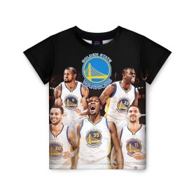 Детская футболка 3D с принтом Golden State Warriors 5 в городе Новоалтайск, 100% гипоаллергенный полиэфир | прямой крой, круглый вырез горловины, длина до линии бедер, чуть спущенное плечо, ткань немного тянется | draymond green | golden state warriors | klay thompson | nba | stephen curry | голден стэйт уорриорз | дрэймонд грин | клей томпсон | стефен карри