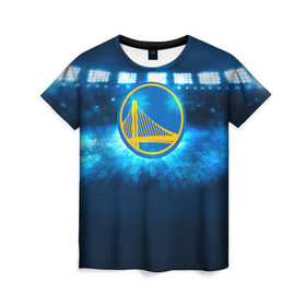 Женская футболка 3D с принтом Golden State Warriors 6 в городе Новоалтайск, 100% полиэфир ( синтетическое хлопкоподобное полотно) | прямой крой, круглый вырез горловины, длина до линии бедер | draymond green | golden state warriors | klay thompson | nba | stephen curry | голден стэйт уорриорз | дрэймонд грин | клей томпсон | стефен карри