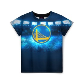 Детская футболка 3D с принтом Golden State Warriors 6 в городе Новоалтайск, 100% гипоаллергенный полиэфир | прямой крой, круглый вырез горловины, длина до линии бедер, чуть спущенное плечо, ткань немного тянется | draymond green | golden state warriors | klay thompson | nba | stephen curry | голден стэйт уорриорз | дрэймонд грин | клей томпсон | стефен карри