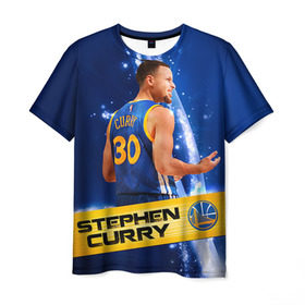 Мужская футболка 3D с принтом Golden State Warriors 8 в городе Новоалтайск, 100% полиэфир | прямой крой, круглый вырез горловины, длина до линии бедер | golden state warriors | nba | stephen curry | голден стэйт уорриорз | стефен карри