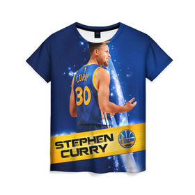 Женская футболка 3D с принтом Golden State Warriors 8 в городе Новоалтайск, 100% полиэфир ( синтетическое хлопкоподобное полотно) | прямой крой, круглый вырез горловины, длина до линии бедер | golden state warriors | nba | stephen curry | голден стэйт уорриорз | стефен карри