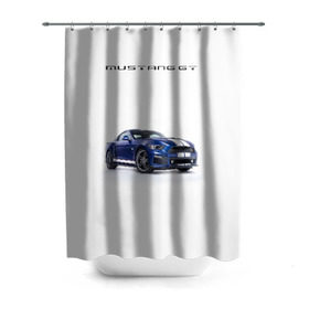 Штора 3D для ванной с принтом Ford Mustang GT 3 в городе Новоалтайск, 100% полиэстер | плотность материала — 100 г/м2. Стандартный размер — 146 см х 180 см. По верхнему краю — пластиковые люверсы для креплений. В комплекте 10 пластиковых колец | ford | gt | mustang | shelby | мустанг | форд | шэлби