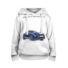 Детская толстовка 3D с принтом Ford Mustang GT 3 в городе Новоалтайск, 100% полиэстер | двухслойный капюшон со шнурком для регулировки, мягкие манжеты на рукавах и по низу толстовки, спереди карман-кенгуру с мягким внутренним слоем | ford | gt | mustang | shelby | мустанг | форд | шэлби