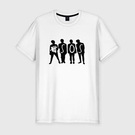 Мужская футболка премиум с принтом 5 Seconds of Summer в городе Новоалтайск, 92% хлопок, 8% лайкра | приталенный силуэт, круглый вырез ворота, длина до линии бедра, короткий рукав | Тематика изображения на принте: 5 seconds of summer | 5 sos | 5 секунд лета | 5sos