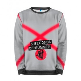 Мужской свитшот 3D с принтом 5 Seconds of Summer в городе Новоалтайск, 100% полиэстер с мягким внутренним слоем | круглый вырез горловины, мягкая резинка на манжетах и поясе, свободная посадка по фигуре | Тематика изображения на принте: 5 seconds of summer | 5 sos | 5 секунд лета | 5sos