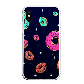 Чехол для iPhone XS Max матовый с принтом Black Milk Космические Пончики в городе Новоалтайск, Силикон | Область печати: задняя сторона чехла, без боковых панелей | Тематика изображения на принте: black milk | donut | donuts | space | the simpsons | trend | глазурь | дизайн | еда | звезда | звёзды | космос | мода | пончик | симпсоны | симсоны | сладкий | стиль | тренд | узор
