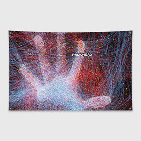 Флаг-баннер с принтом Radiohead 3 в городе Новоалтайск, 100% полиэстер | размер 67 х 109 см, плотность ткани — 95 г/м2; по краям флага есть четыре люверса для крепления | radiohead | радиохэд | том йорк