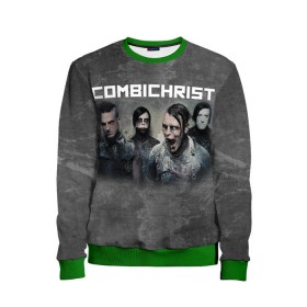 Детский свитшот 3D с принтом Combichrist в городе Новоалтайск, 100% полиэстер | свободная посадка, прямой крой, мягкая тканевая резинка на рукавах и понизу свитшота | icon of coil | tbm | techno body music |  electronic body music |  индастриал метал | комбокрист | комбохрист | тбм | электро индастриал | энди ла плагуа | энди лаплагуа | энди лаплега | энди лаплеуга