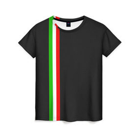 Женская футболка 3D с принтом Black Milk Italiano в городе Новоалтайск, 100% полиэфир ( синтетическое хлопкоподобное полотно) | прямой крой, круглый вырез горловины, длина до линии бедер | flag | italian | италия | итальянский | страна | страны | триколор | флаг