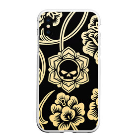 Чехол для iPhone XS Max матовый с принтом Хохлома с черепом в городе Новоалтайск, Силикон | Область печати: задняя сторона чехла, без боковых панелей | flowers | hohloma | hype | shull | вечеринка | гламур | дизайн | дорого | завитушки | золото | клуб | круто | мода | россия | стиль | стиляга | текстура | узор | хайп | хипстер | хохлома | цветы | череп