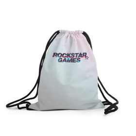 Рюкзак-мешок 3D с принтом Rockstar Games в городе Новоалтайск, 100% полиэстер | плотность ткани — 200 г/м2, размер — 35 х 45 см; лямки — толстые шнурки, застежка на шнуровке, без карманов и подкладки | auto | dead | grand | gta | red | redemption | theft | гта | рокстар