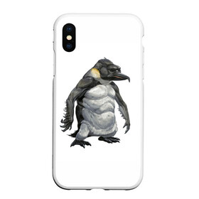 Чехол для iPhone XS Max матовый с принтом Пингвинопитек в городе Новоалтайск, Силикон | Область печати: задняя сторона чехла, без боковых панелей | лженаука | пингвин
