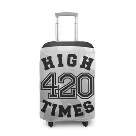 Чехол для чемодана 3D с принтом High Times 420 Camo в городе Новоалтайск, 86% полиэфир, 14% спандекс | двустороннее нанесение принта, прорези для ручек и колес | camouflage | камо | камуфляж