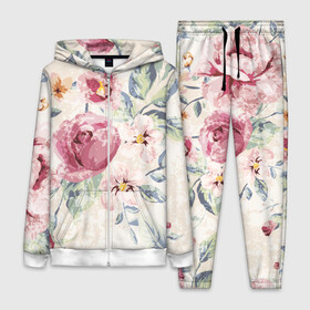 Женский костюм 3D с принтом Vintage Flovers в городе Новоалтайск,  |  | beautiful | color | cute | flowers | nature | pattern | pink | purple | red | summer | vintage | yellow | жёлтое | красивое | красное | красота | милое | оранжевое | природа | цвет | цветы | яркое