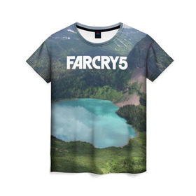 Женская футболка 3D с принтом Far Cry 5 в городе Новоалтайск, 100% полиэфир ( синтетическое хлопкоподобное полотно) | прямой крой, круглый вырез горловины, длина до линии бедер | far cry | far cry 5 | фар край