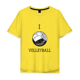 Мужская футболка хлопок Oversize с принтом My volleyball в городе Новоалтайск, 100% хлопок | свободный крой, круглый ворот, “спинка” длиннее передней части | Тематика изображения на принте: ball | beach | game | gamer | i | love | player | volleybal | волейбол | волейболист | игра | игрок | пляжник | спорт | спортсмен