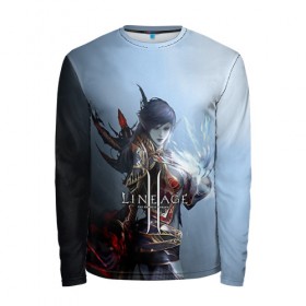Мужской лонгслив 3D с принтом LineAge II 8 в городе Новоалтайск, 100% полиэстер | длинные рукава, круглый вырез горловины, полуприлегающий силуэт | l2 | la 2 | lineage | lineage 2 | lineage ii | линейка