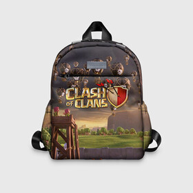 Детский рюкзак 3D с принтом Clash of clans 3 в городе Новоалтайск, 100% полиэстер | лямки с регулируемой длиной, сверху петелька, чтобы рюкзак можно было повесить на вешалку. Основное отделение закрывается на молнию, как и внешний карман. Внутри дополнительный карман. По бокам два дополнительных кармашка | Тематика изображения на принте: clash of clans | игры | клэш оф кланс