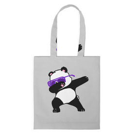 Сумка 3D повседневная с принтом Panda в городе Новоалтайск, 100% полиэстер | Плотность: 200 г/м2; Размер: 34×35 см; Высота лямок: 30 см | Тематика изображения на принте: panda dab | животные | панда